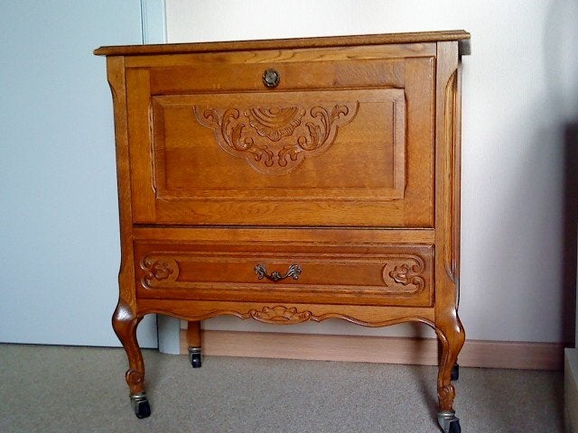 TV barkast massief eik, Ophalen, Klassiek, Eikenhout, 50 tot 100 cm