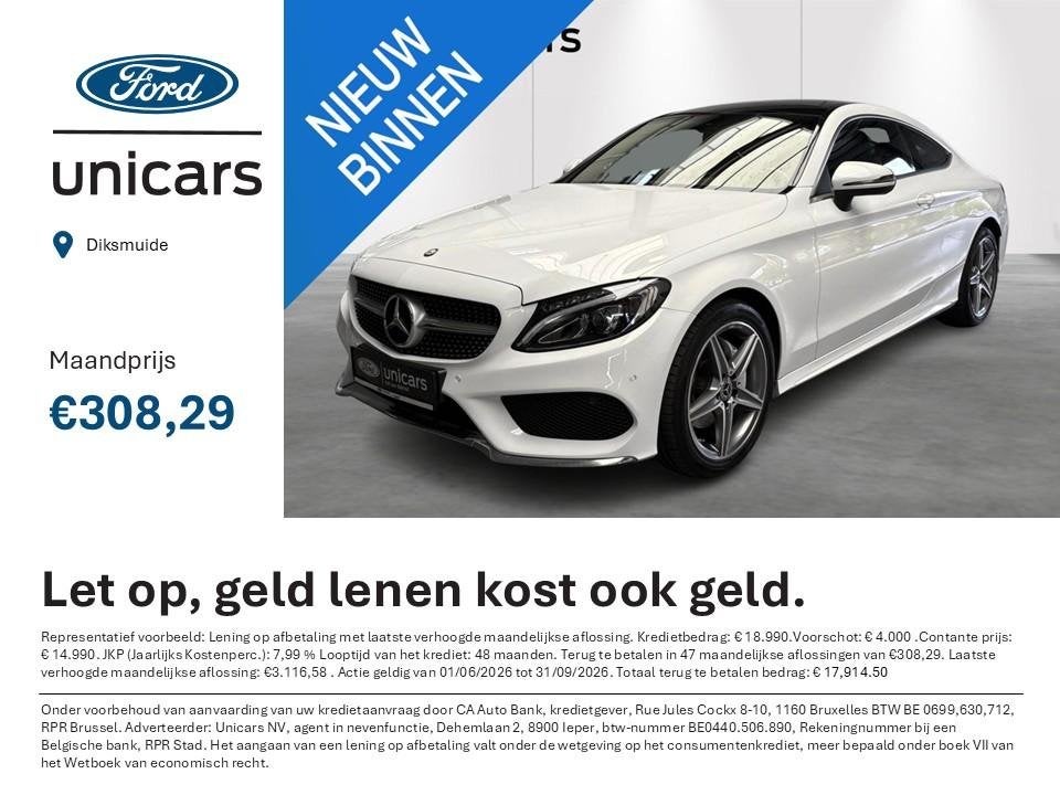 Mercedes-Benz C-Klasse Coupé C 180 Auto, Automaat, 4 zetels, Gebruikt, Zwart
