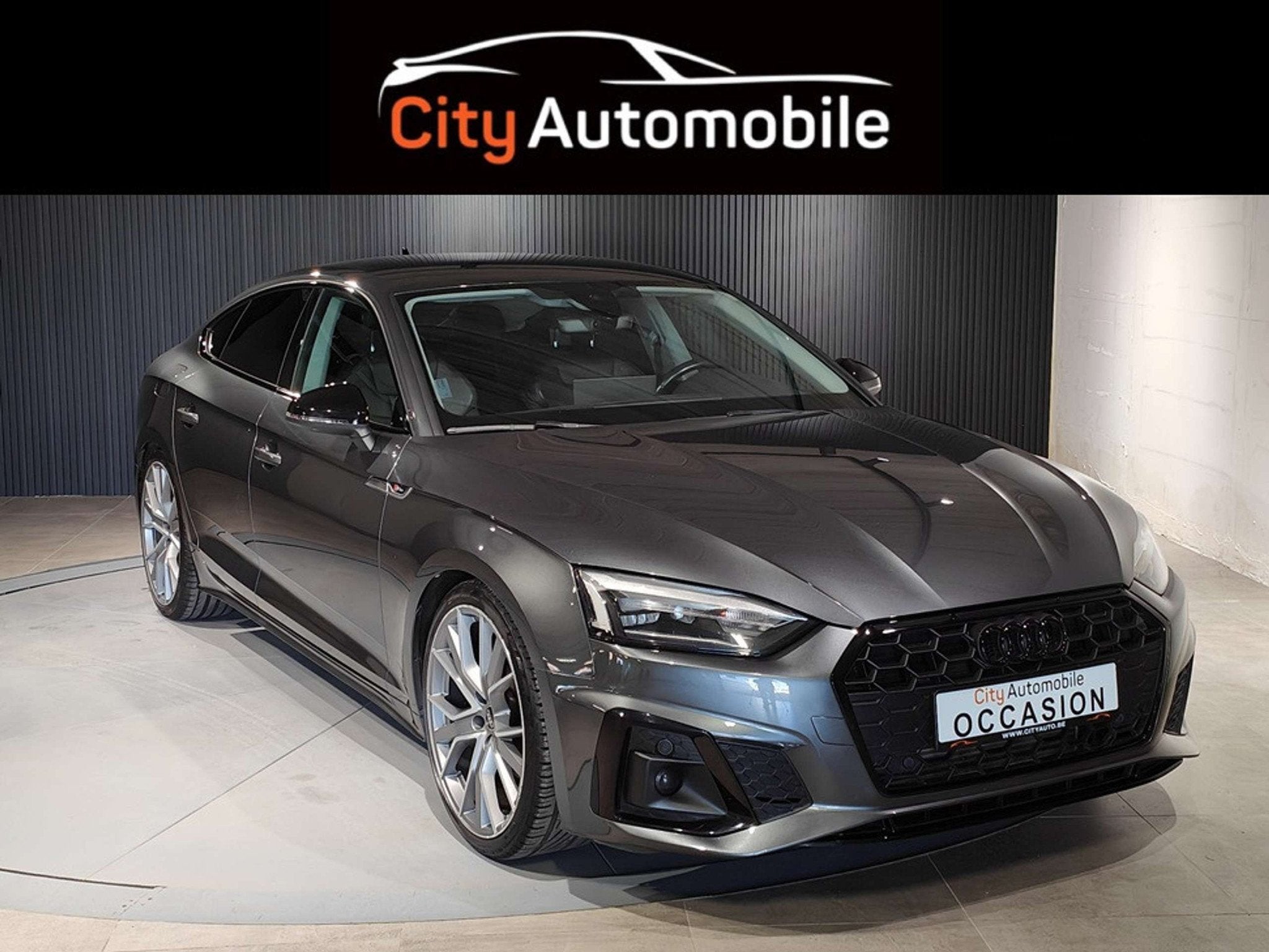 Audi A5 A5 SPORTBACK 35 TFSI S-LINE (automatique), Cuir, Argent ou Gris, Achat, Noir