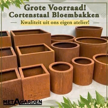 NU bij Techniekwinkel – Cortenstaal bloembakken!, Tuin en Terras, Ophalen, Nieuw, Balkon, Metaal