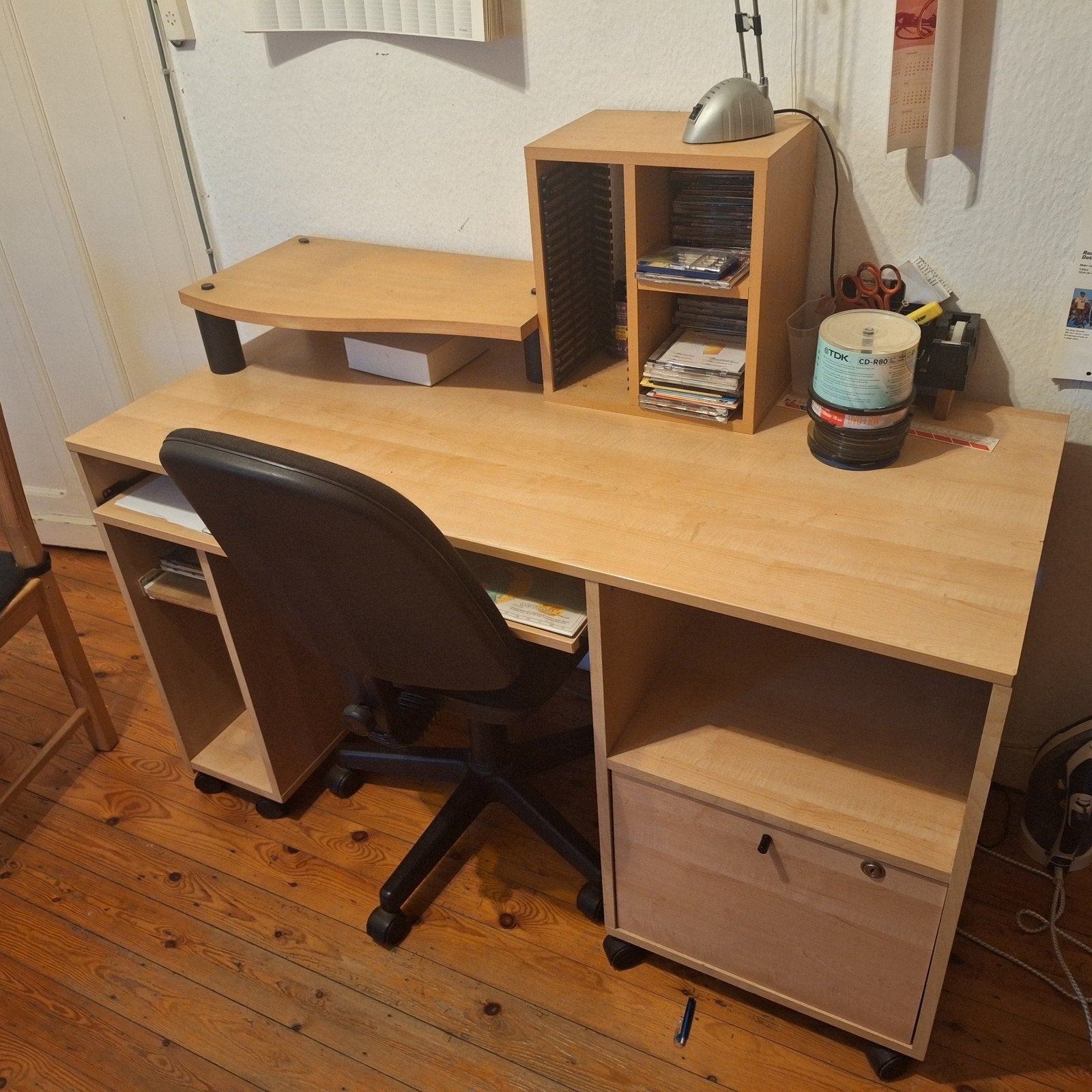 bureau en stoel, Maison & Meubles, 137 cm, Enlèvement, Bois, 60 cm
