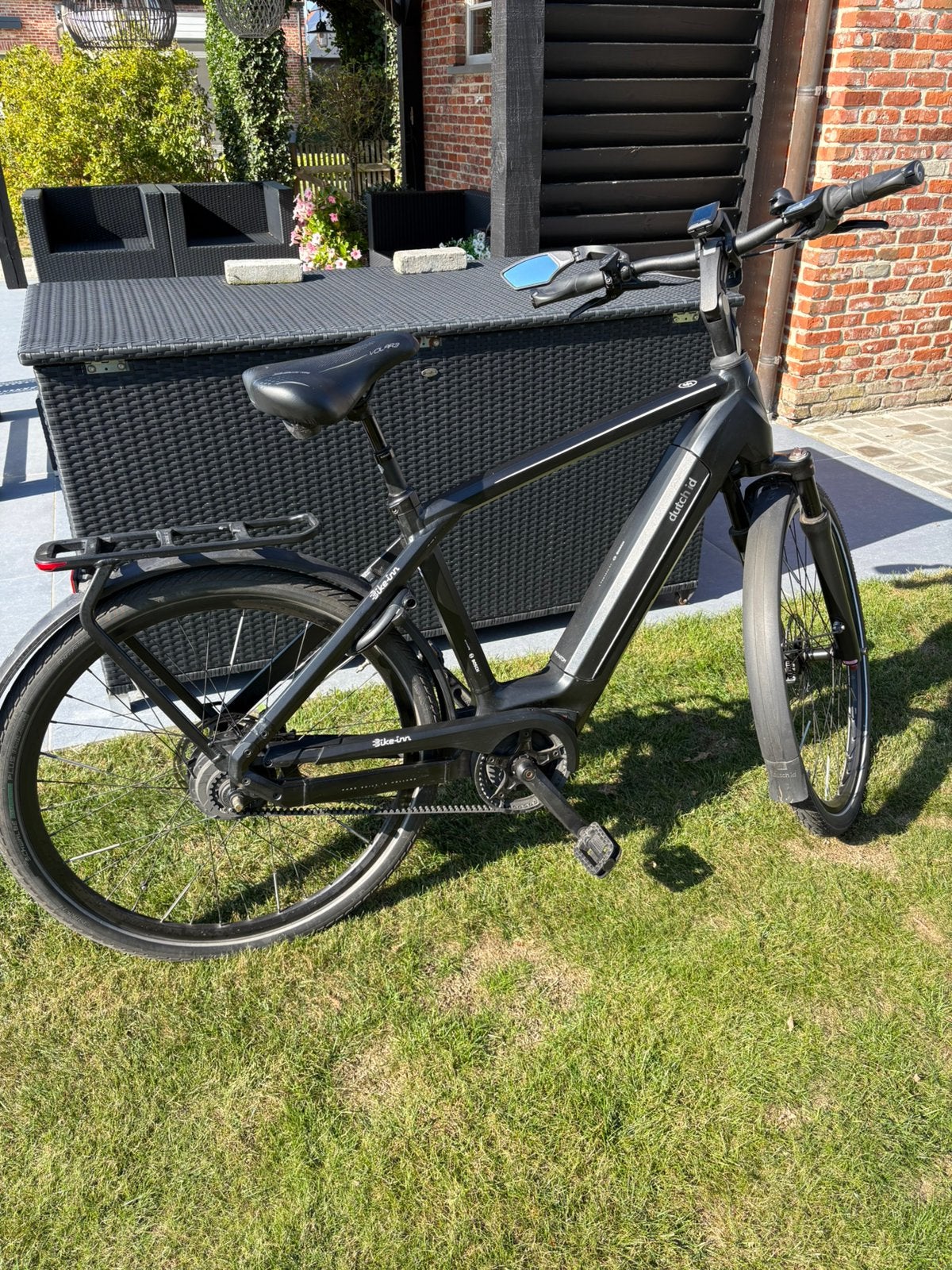 Elektrische Herenfiets 25km/h Dutch id, kleur zwart, maat M, Autres marques, 51 à 55 cm, 50 km par batterie ou plus, Enlèvement