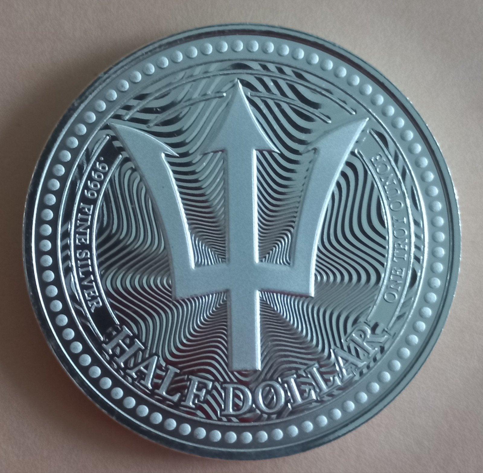 Barbados 1 oz 999 zilver - drietand, Verzenden, Zilver