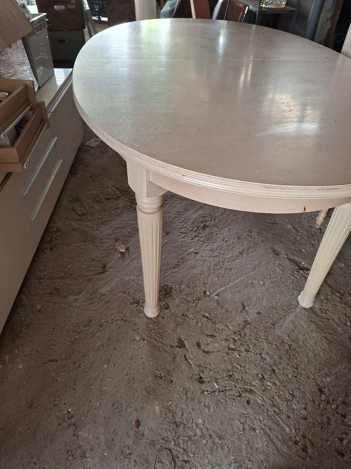 Table à manger ovale extensible en bois – Style classique, Enlèvement, Comme neuf, Ovale
