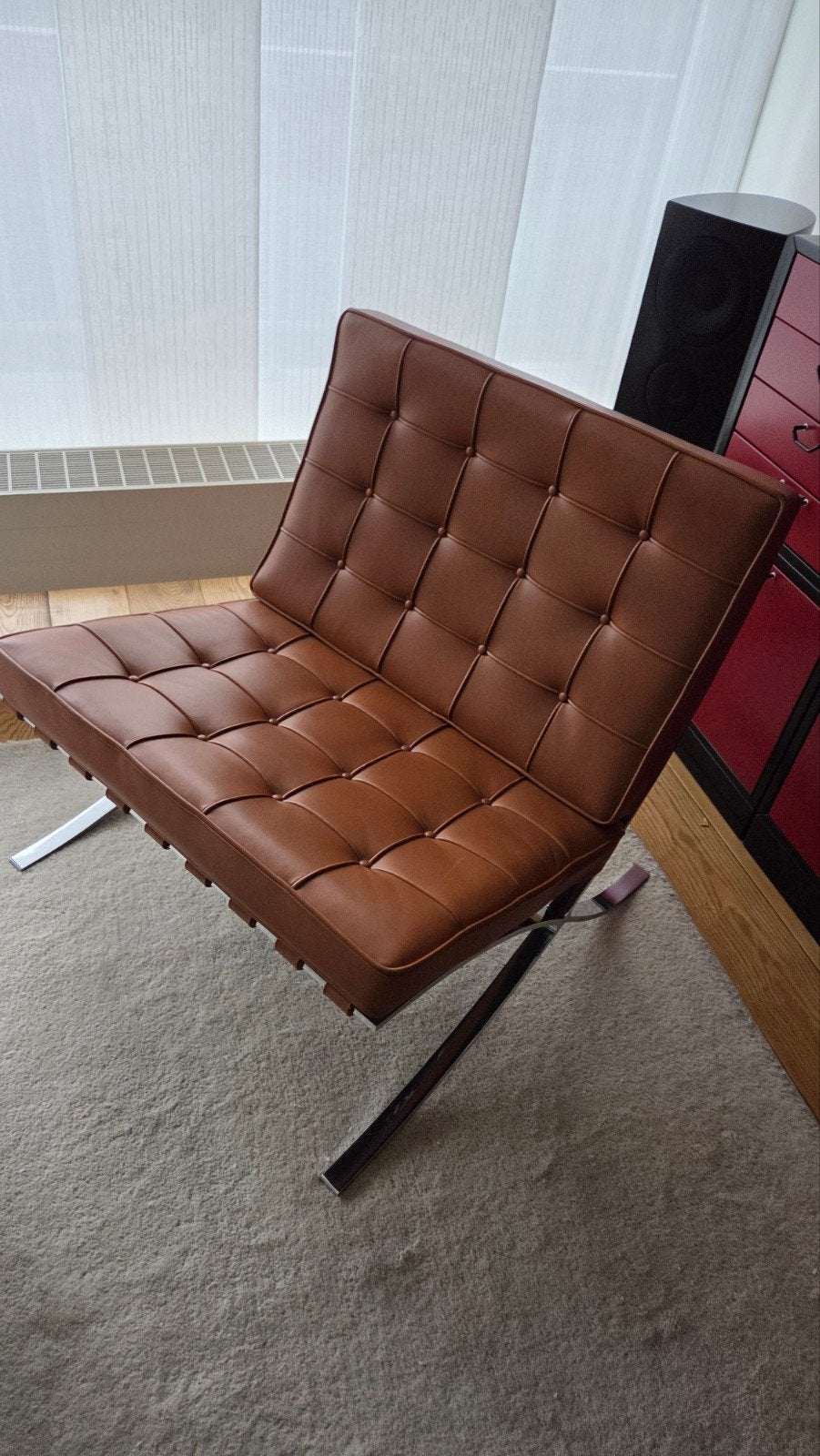 Originele Barcelona chair cognac, Enlèvement, Comme neuf, Cuir