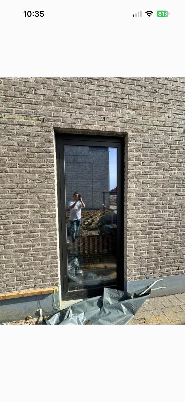 Aluminium raam zwart. Hoogwaardig glas 4 jaar oud, Bricolage & Construction, Enlèvement, Comme neuf