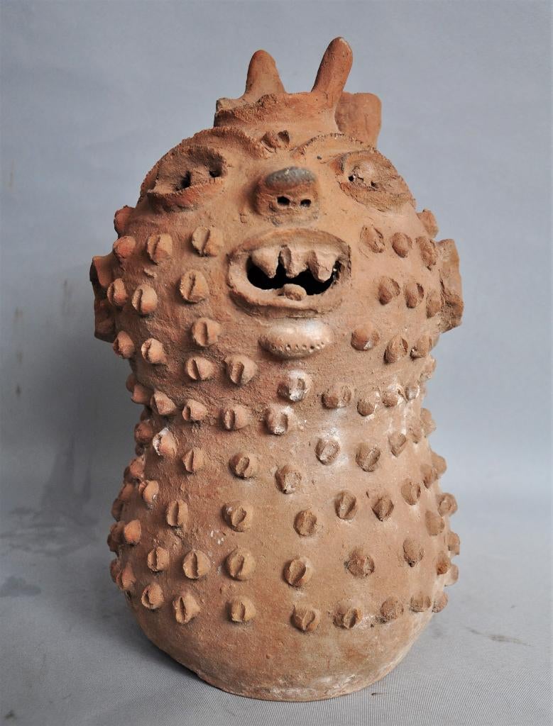 Terra cotta fetish van de Fon uit Benin, ca 1970, Antiek en Kunst, Ophalen of Verzenden