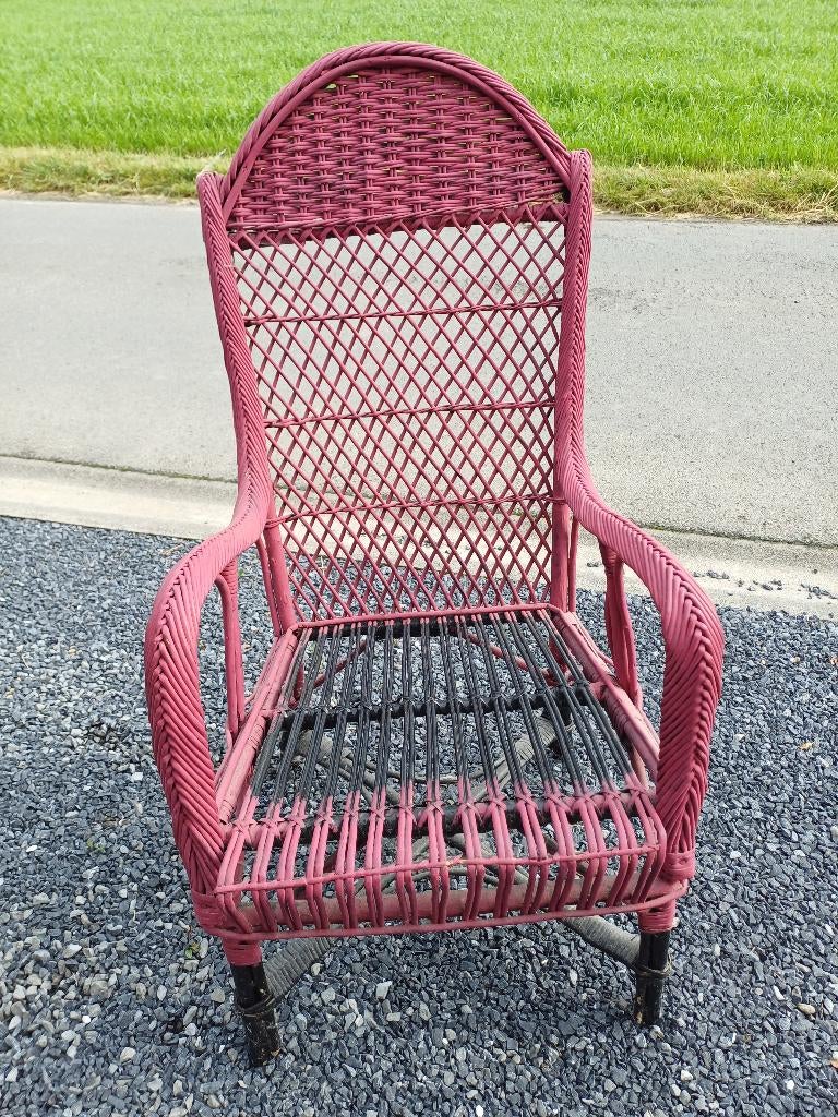 Chaise en rotin, Osier ou Rotin, Fauteuil, Enlèvement, Utilisé