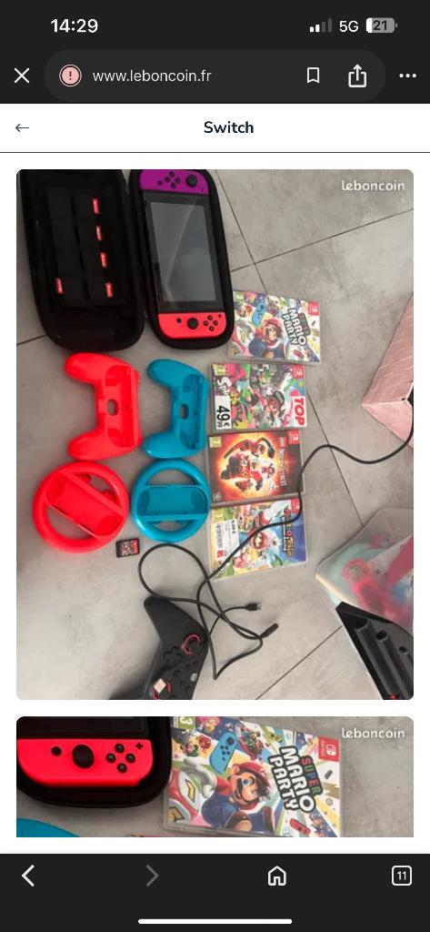 Switch, Comme neuf, Enlèvement, Switch Original, Avec jeux