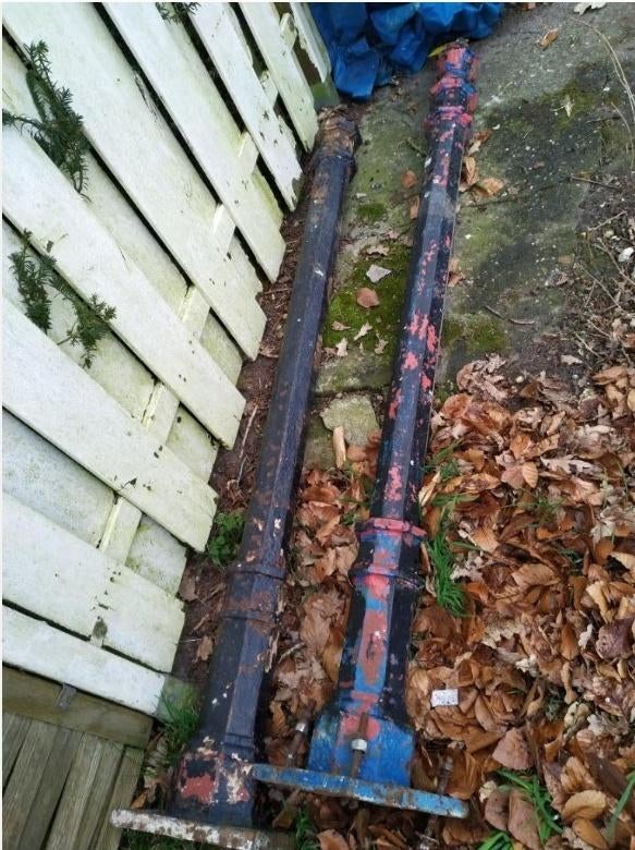 Poteaux anciens en fonte, Enlèvement, Utilisé, 180 à 250 cm, Poteaux