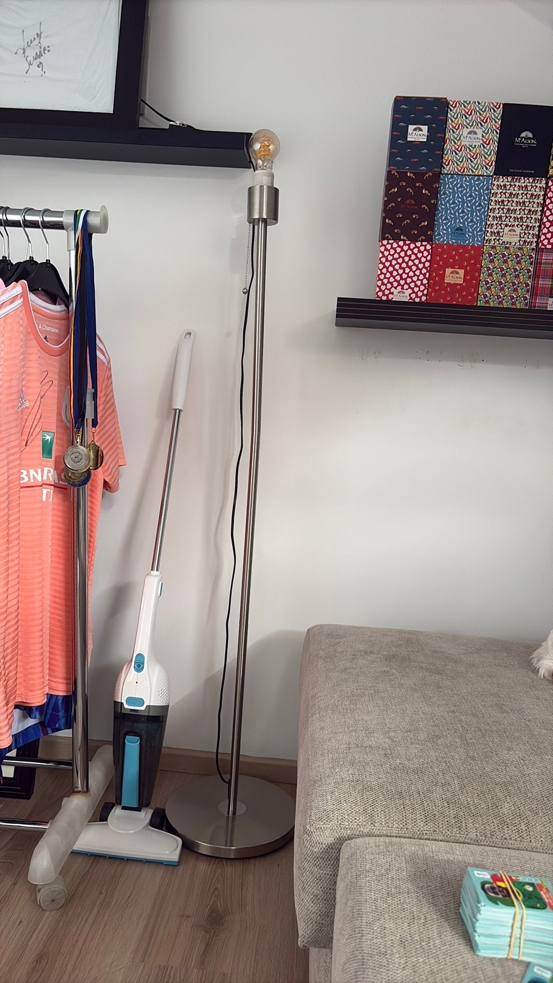 RINGSTA/SKAFTET, Huis en Inrichting, Lampen | Vloerlampen, 150 tot 200 cm, Ophalen, Moderne stijl, Textiel