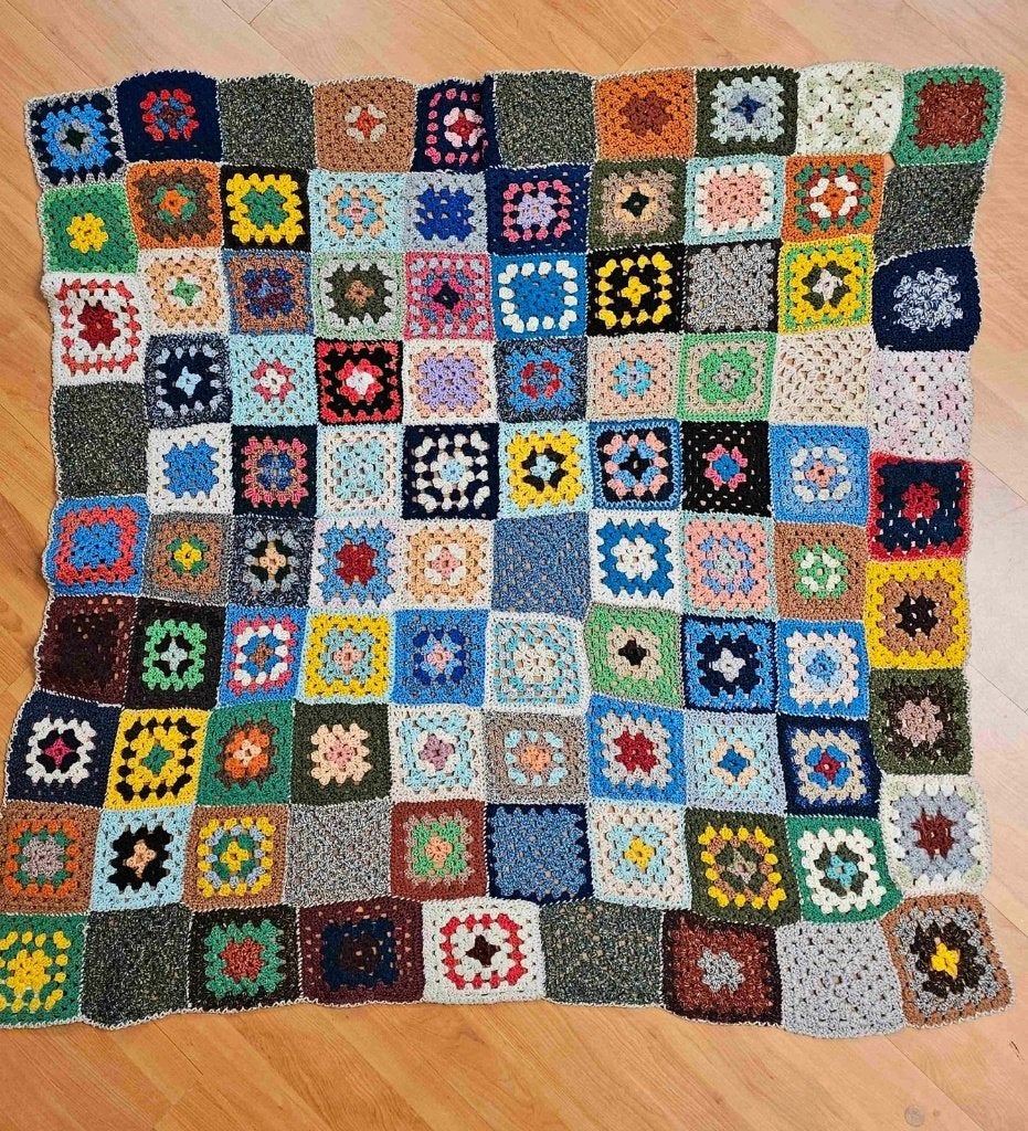 Granny-square 114/114 cm, Enlèvement ou Envoi, Comme neuf, Vert