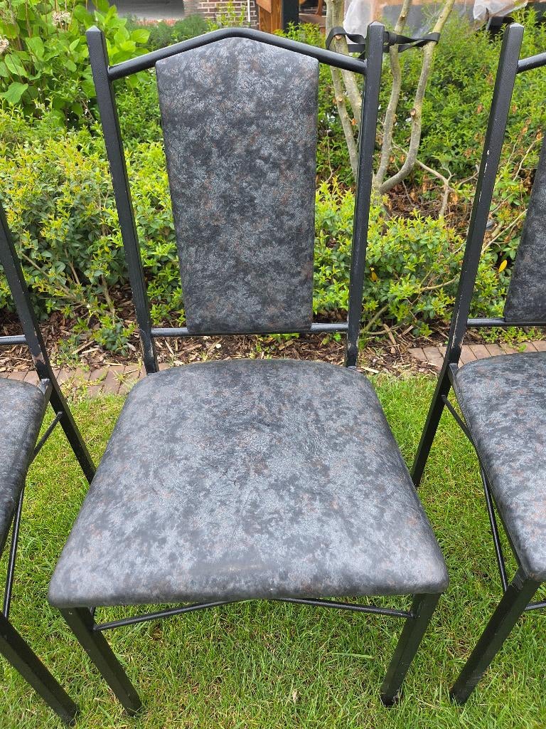 Stoelen, Huis en Inrichting, Stoelen, Ophalen, Gebruikt, Vier, Metaal
