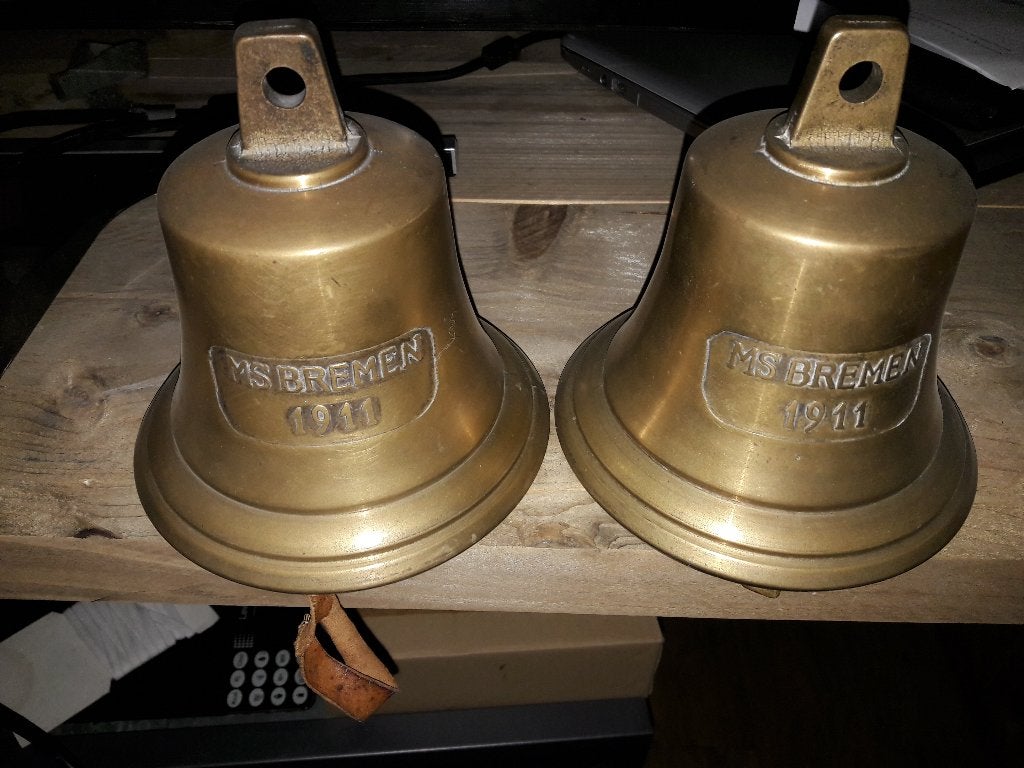 Antieke bronzen bel, bronzen bel uit 1911, bronzen tempelbel, Antiek en Kunst, Ophalen of Verzenden, Brons