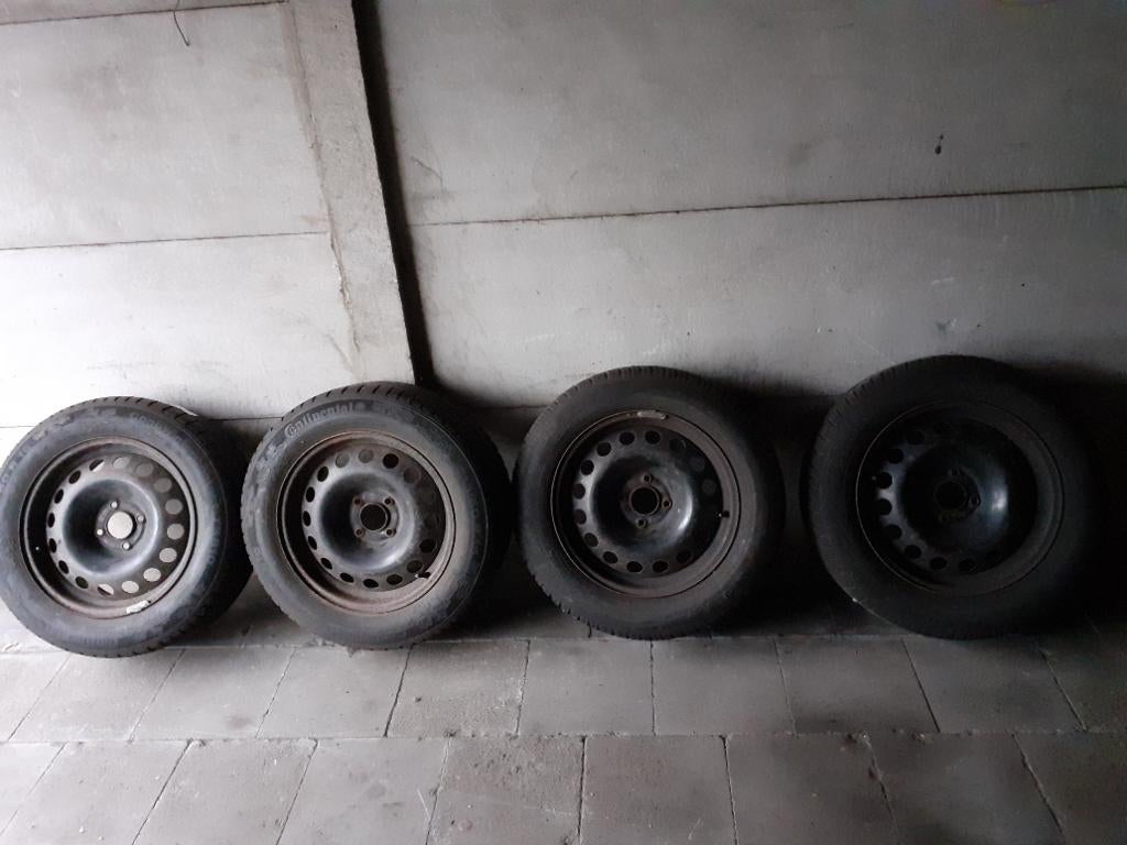 4 jantes + pneus 215/60R/16 pour citroen, Ophalen, Velg(en), 16 inch, Gebruikt