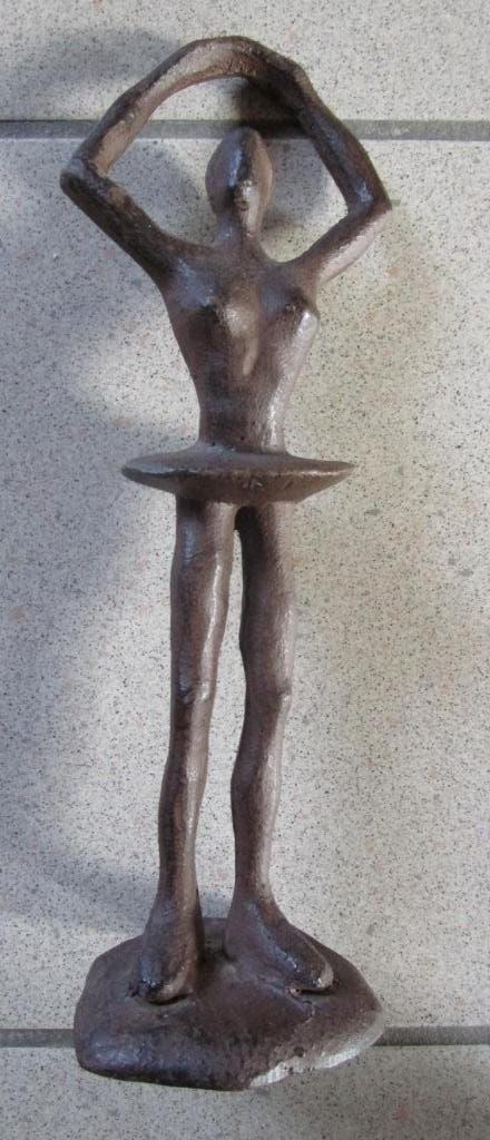 Ballerina beeld in zwaar metaal (brons ?) - OPRUIM, Ophalen of Verzenden, Brons
