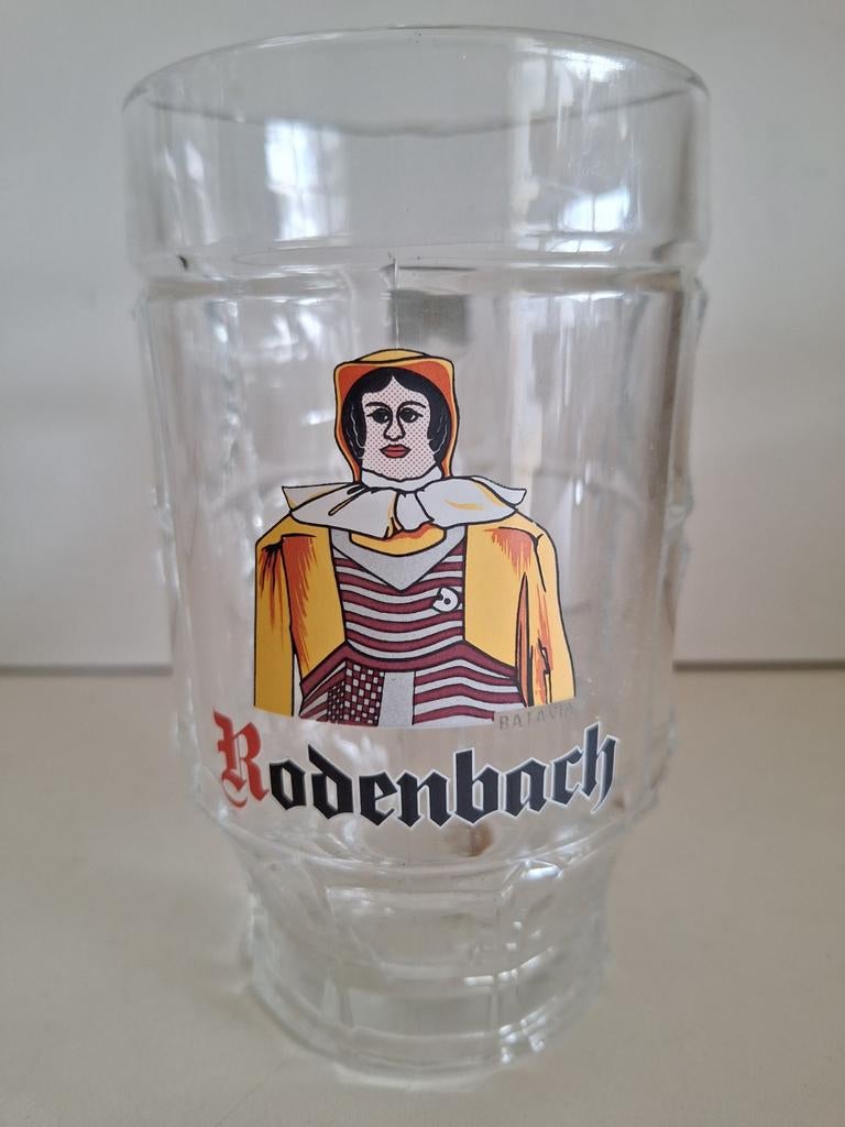 0,5 liter glazen bier pot brouwerij Rodenbach Roeselare, Verzamelen, Biermerken, Ophalen of Verzenden