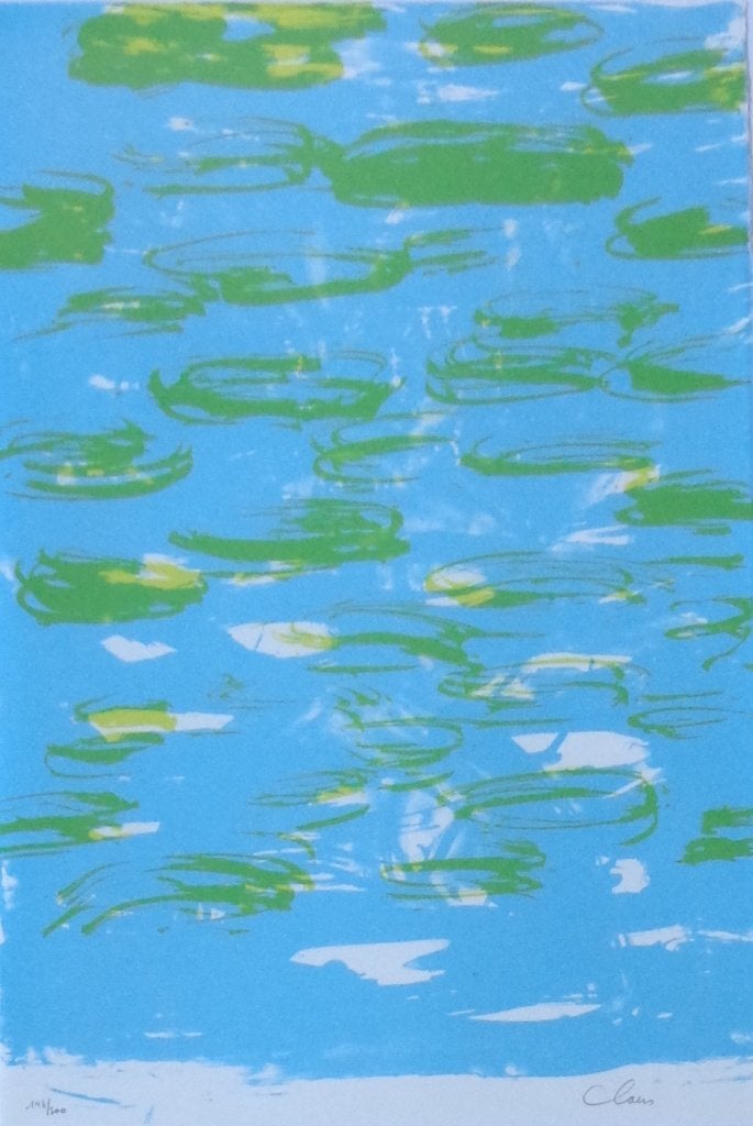 HUGO CLAUS / LENTE 2 / KLEURLITHO / 72x52cm / KADER / SIG, Signé, Enlèvement