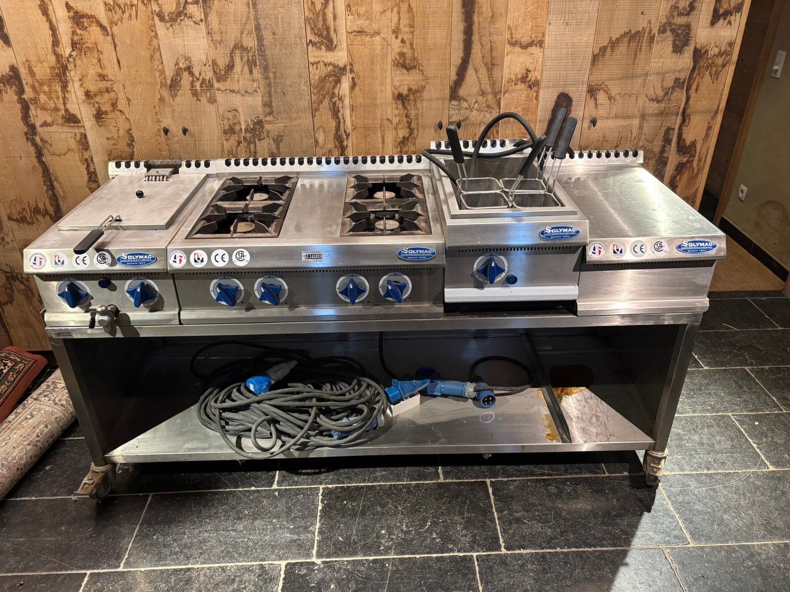 Pastakoker, friteuse, gasbekkens industriële keuken, Electroménager, Enlèvement, Comme neuf