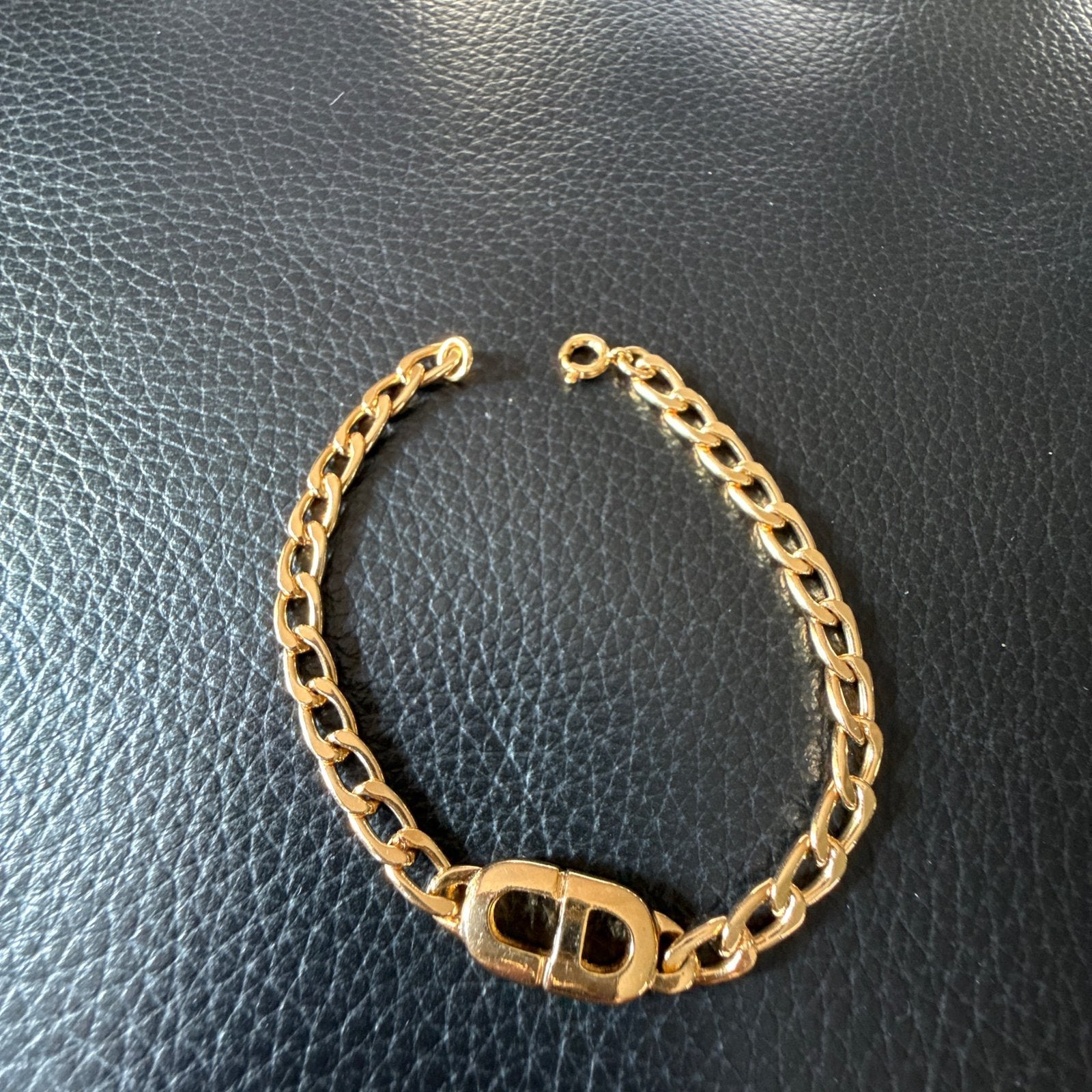 Authentique bracelet christian dior vintage full set, Enlèvement ou Envoi, Comme neuf, Blanc, Or