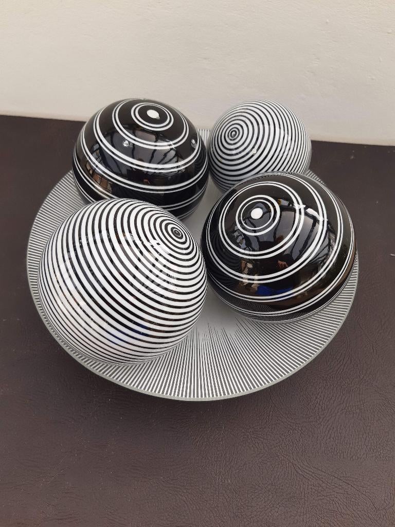 Decoratie , ,glazen bollen,, , vier stuks, Ophalen