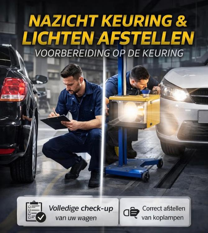 nazicht keuring voertuigen (afstellen koplampen), Ophalen