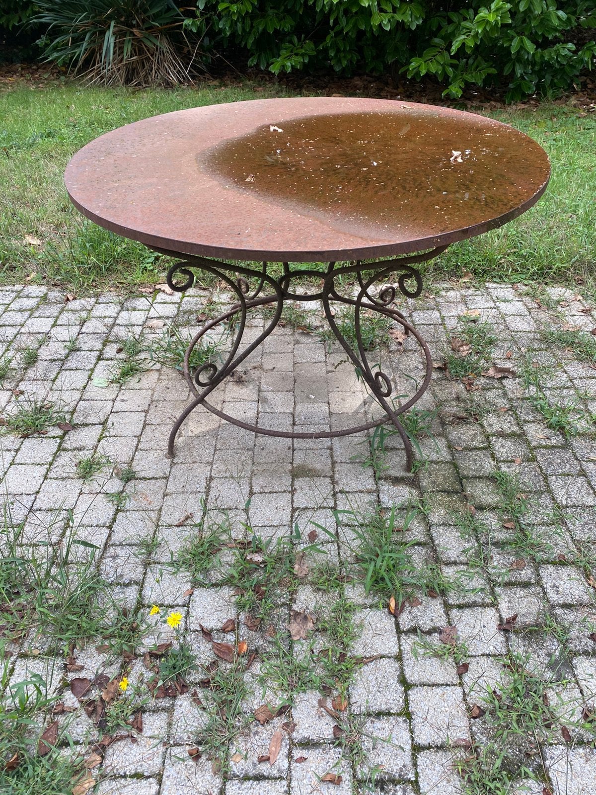 Antieke ijzeren tuintafel, Tuin en Terras, Ophalen, Gebruikt
