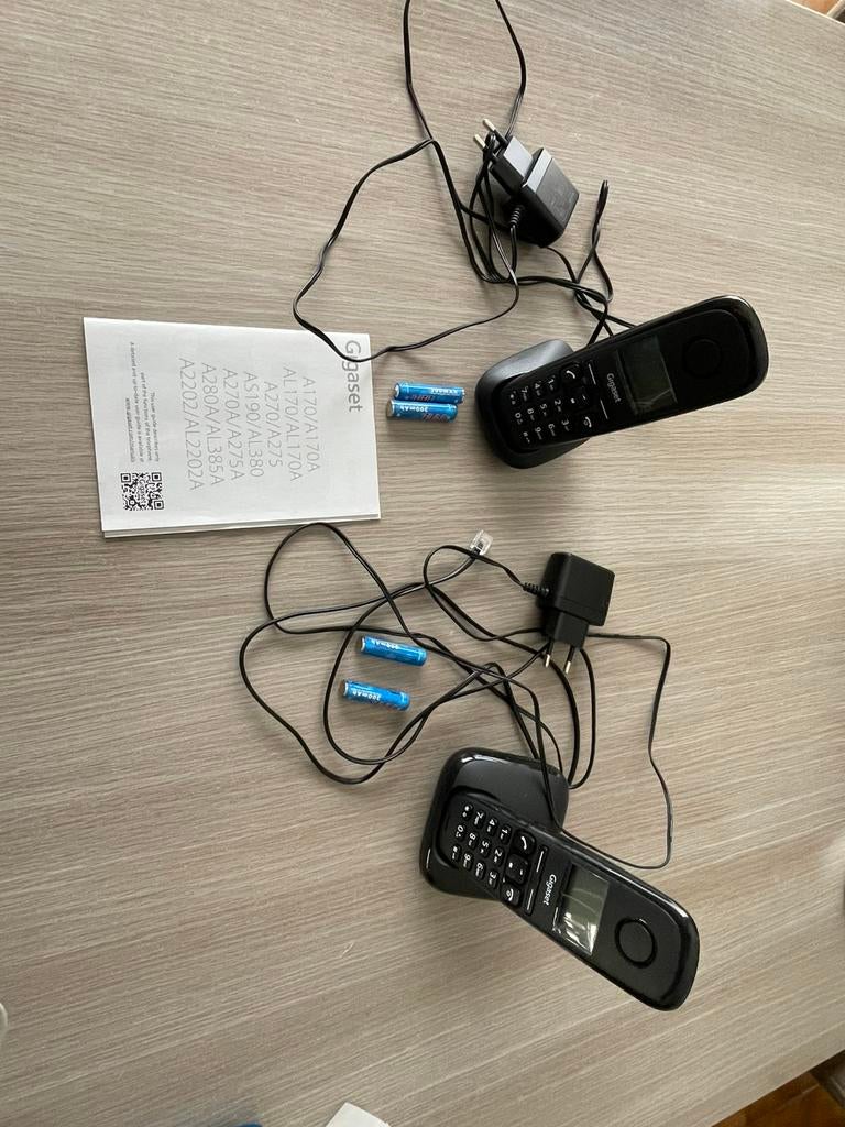 Draadloze huis telefoon Gigaset A170 duo black met garantie, Telecommunicatie, Ophalen, Nieuw, 2 handsets