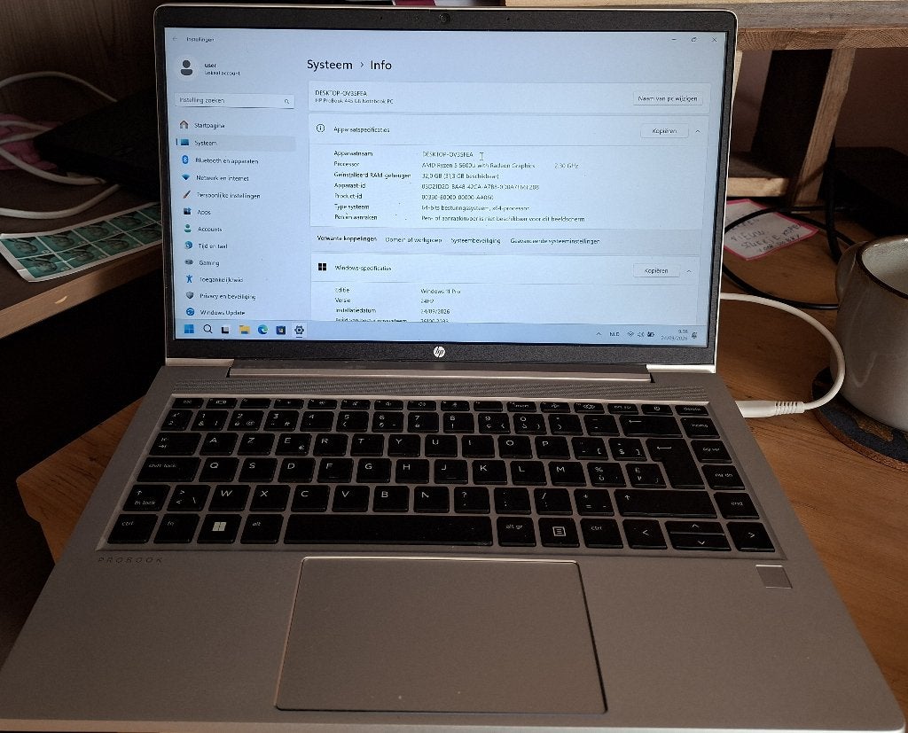 probook 14 inch ryzen 5 32GB ram 1TB SSD win 11, Computers en Software, 32 GB, HP ProBook, Refurbished, 14 inch