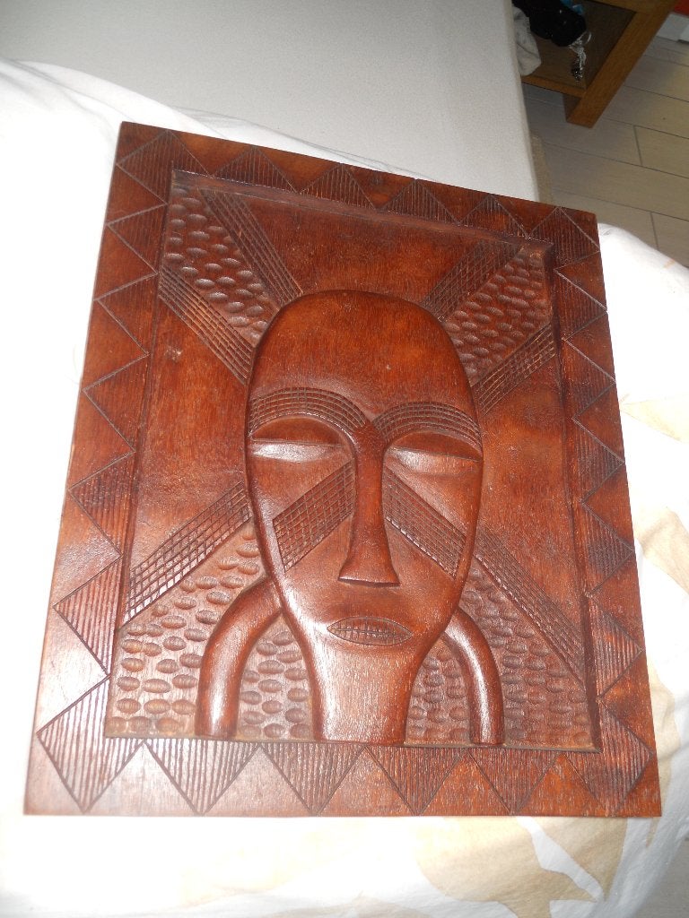 Cadre africain, Bois, Fait main, Enlèvement, 20 - 50 cm
