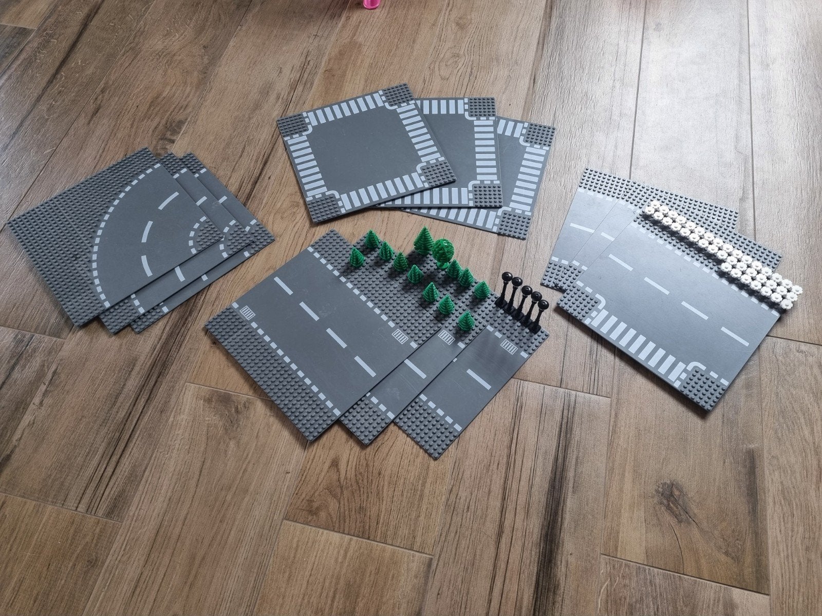 lego wegplaten met boompjes, lantaarns en bloemetjes, Enlèvement