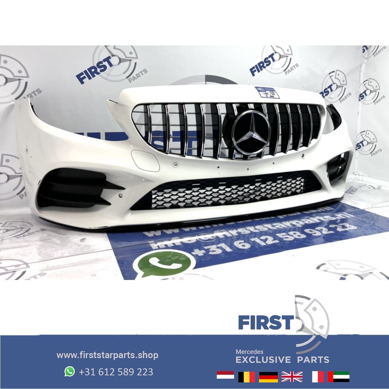 W205 C KLASSE FACELIFT AMG VOORBUMPER COMPLEET WIT origineel, Utilisé, -, Avant, -