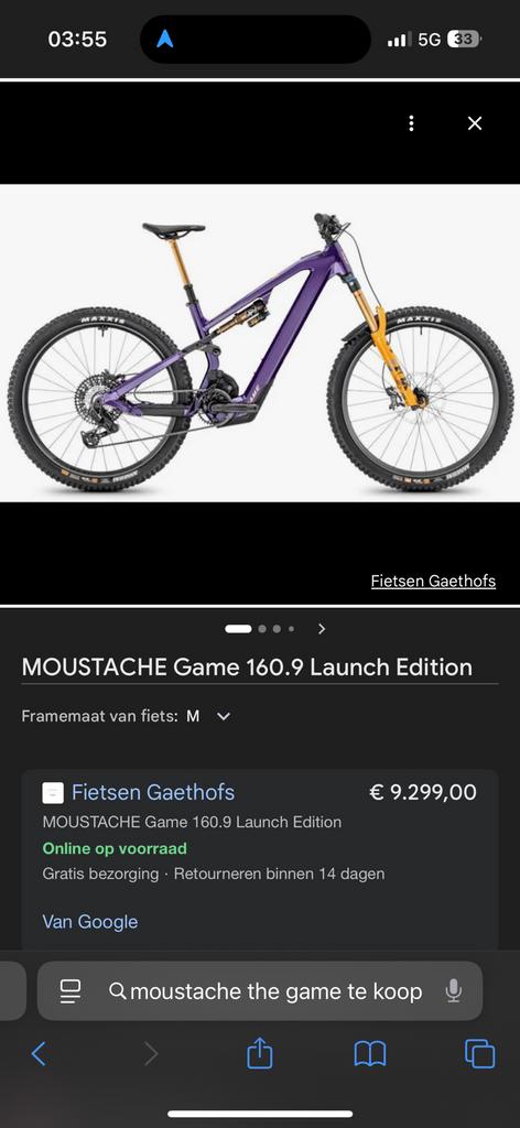 Emtb moustache the game 160, Ophalen, Zo goed als nieuw