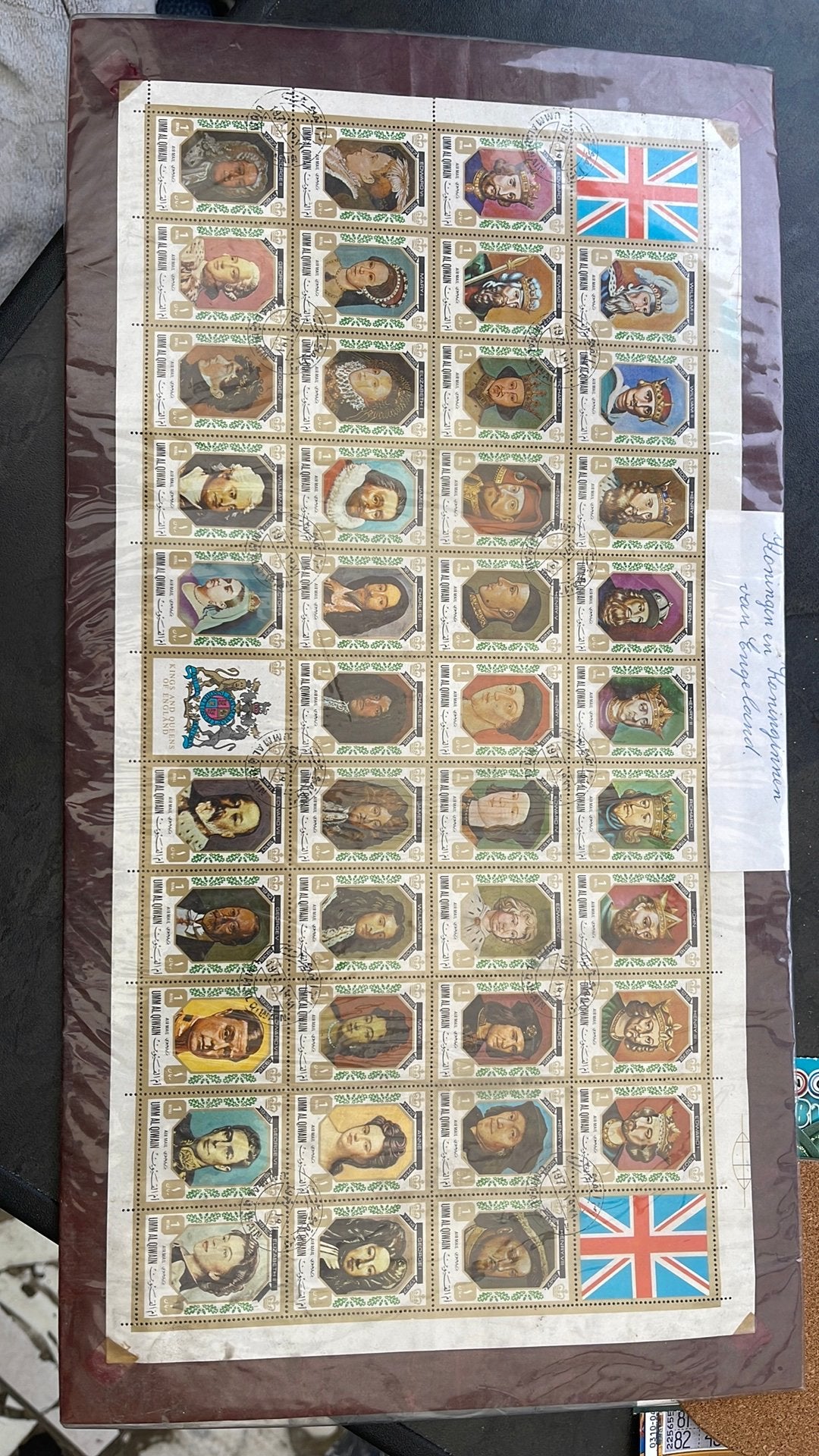 Koningen en koniningen van England compleet vel, Timbres & Monnaies, Timbres | Antilles néerlandaises, Enlèvement, Affranchi