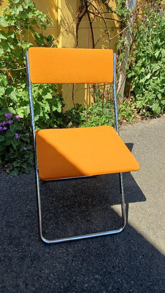 Vintage stoel, Huis en Inrichting, Stoelen, Gebruikt, Overige kleuren, Metaal, Eén