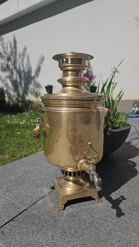 Antieke Russische Samovar (Tula, Batashev) Werkende staat!, Antiek en Kunst, Ophalen, Brons