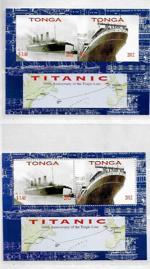 Timbres - Feuillet "Titanic", Envoi, Non oblitéré