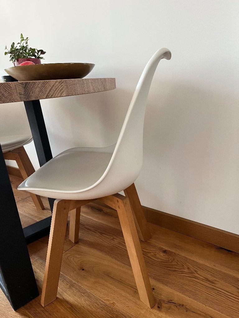 4 Stoelen, Huis en Inrichting, Stoelen, Ophalen, Overige materialen, Wit, Zo goed als nieuw