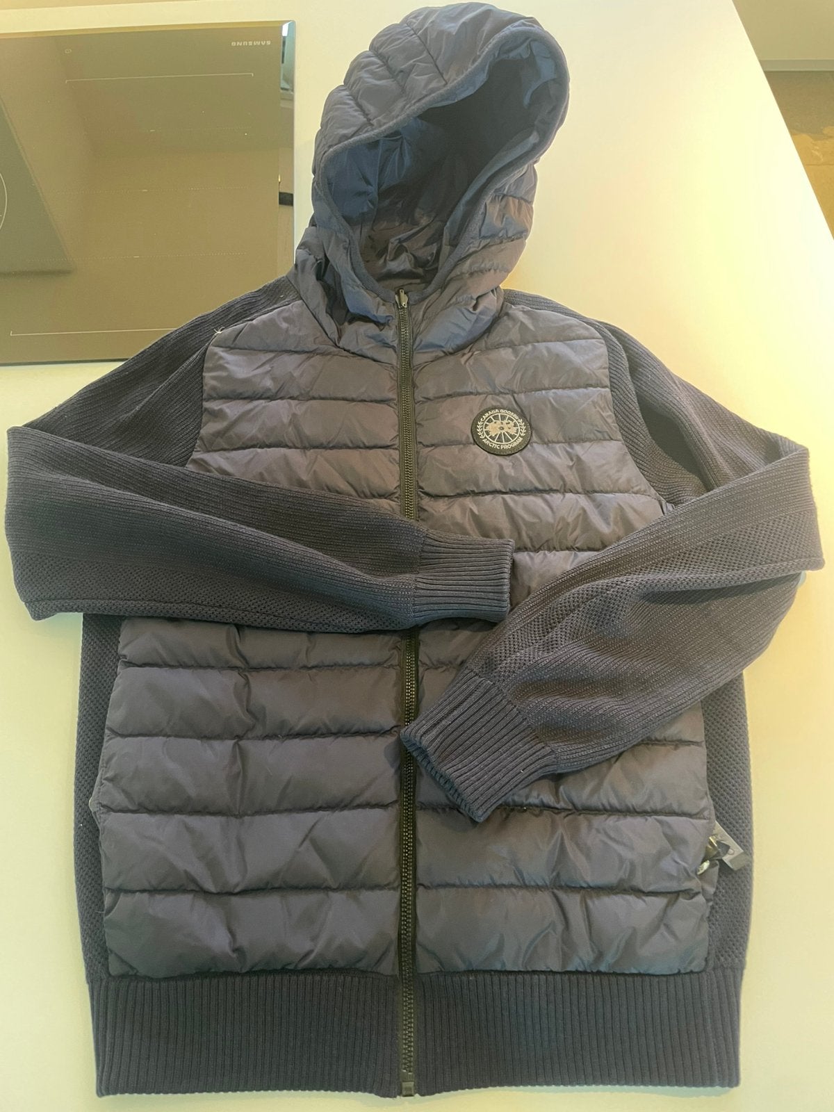 Canada Goose cardigan jas, Kleding | Heren, Jassen | Zomer, Verzenden, Zo goed als nieuw, Maat 46 (S) of kleiner, Blauw
