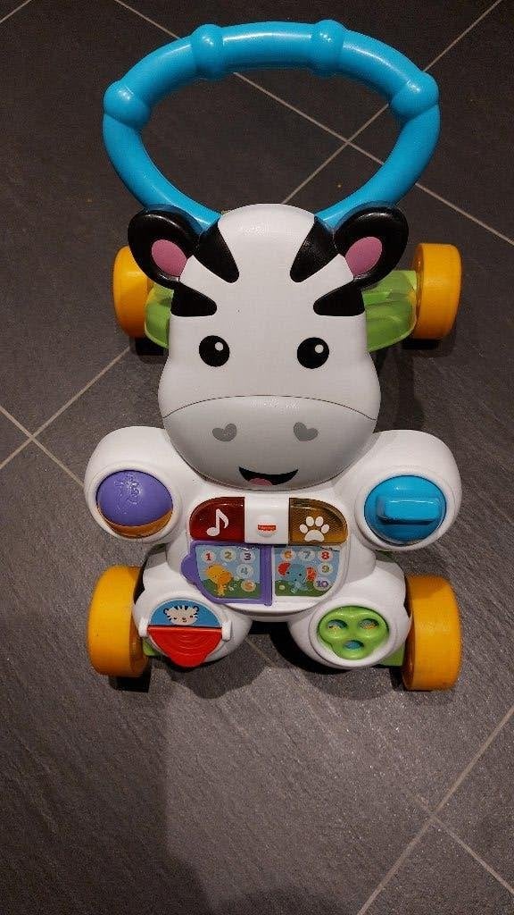 Fisher Price loop-met-mij-Zebra, Ophalen, Gebruikt, Duw- of Trekspeelgoed, Met licht