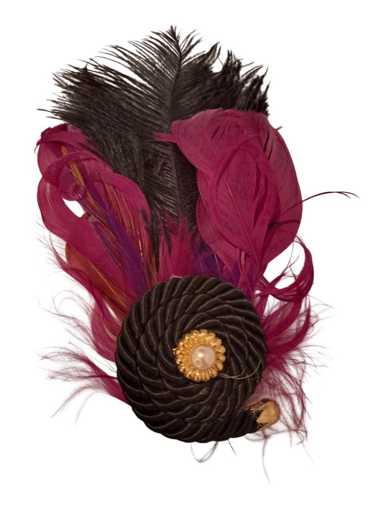 Broche plume et perle vintage 1960-1990, Bijoux, Sacs & Beauté, Bijoux anciens, Enlèvement, Autres matériaux, Broche