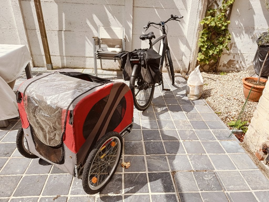 DoggyRide Novel Hondenfietskar (t/m 45 kg), Ophalen, Opvouwbaar, Doggyride, Zo goed als nieuw