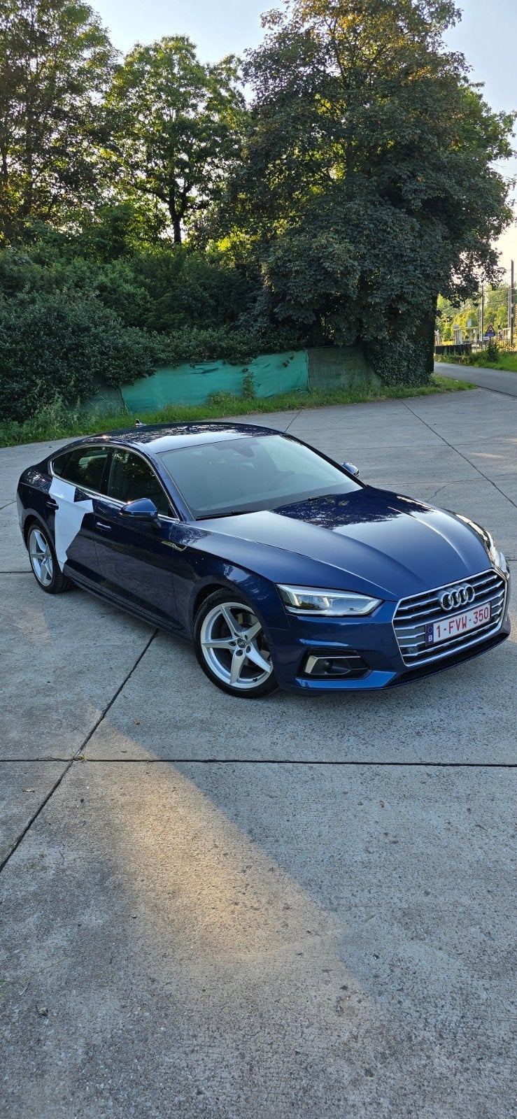 audi A5 2.0TFSI CNG, 4 cilinders, CNG (Aardgas), Blauw, Leder