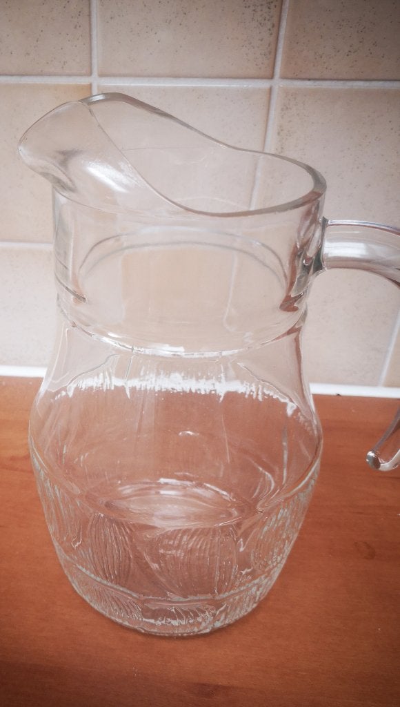 Glazen Waterkan 20 cm, Huis en Inrichting, Ophalen of Verzenden