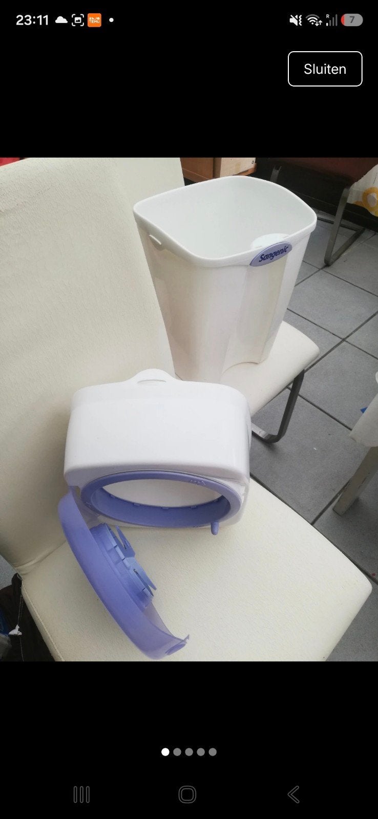 vuilbak pampers, Ophalen of Verzenden