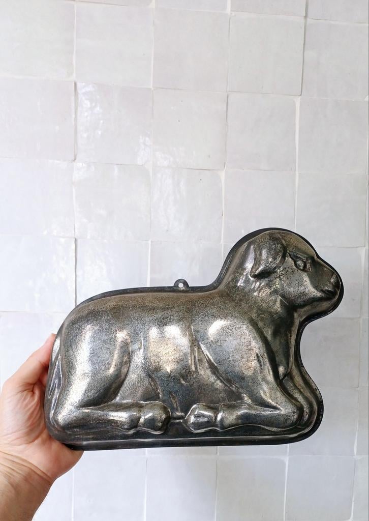 Oude metalen mal voor lam, Ophalen of Verzenden
