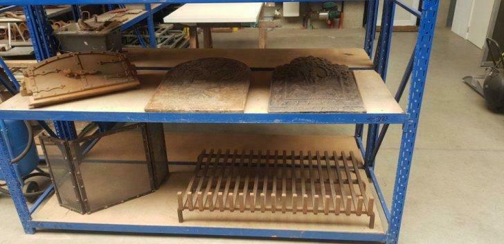oude gietijzeren haardplaten, Maison & Meubles, Poêles, Utilisé