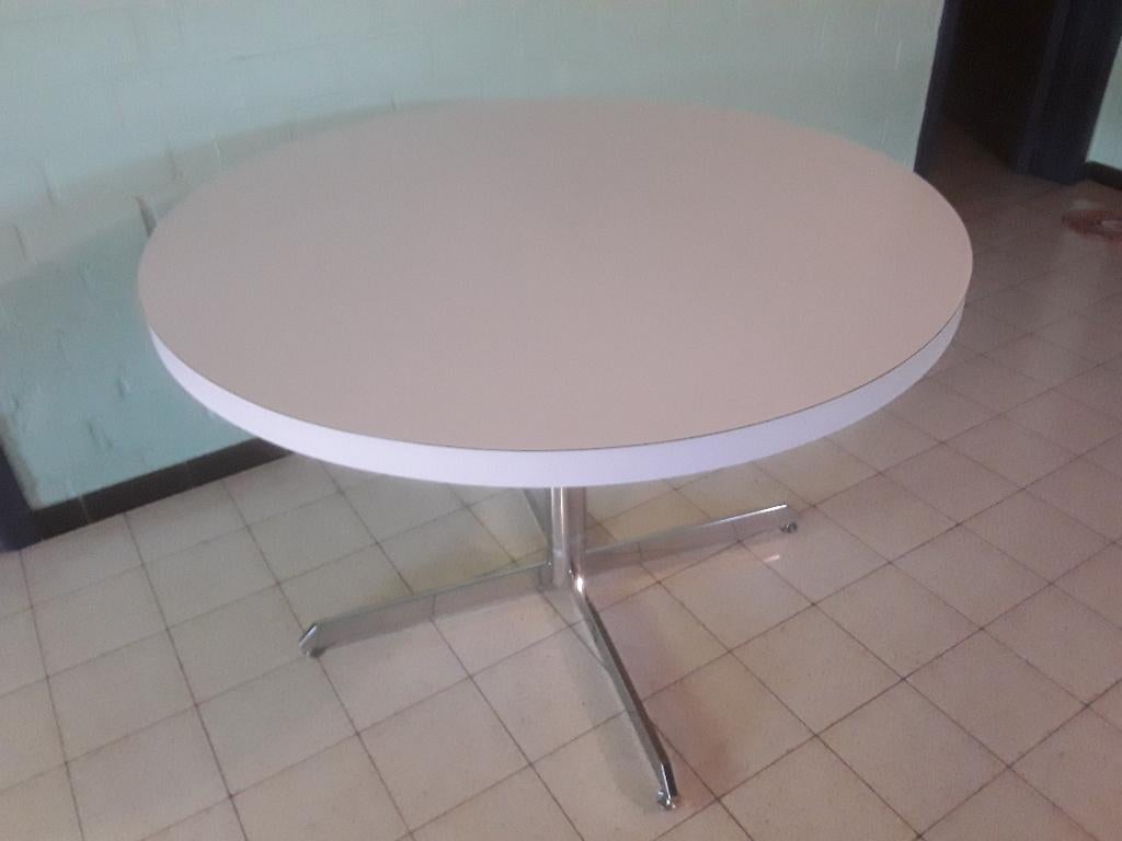 Tafel met 4 stoelen, Huis en Inrichting, Ophalen, Zo goed als nieuw, Metaal, 100 tot 150 cm