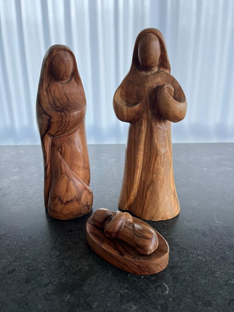 Houten beeldjes heilige familie, Antiek en Kunst, Ophalen
