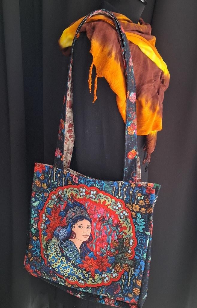 Sac cabas en velours, Ophalen of Verzenden, Zwart